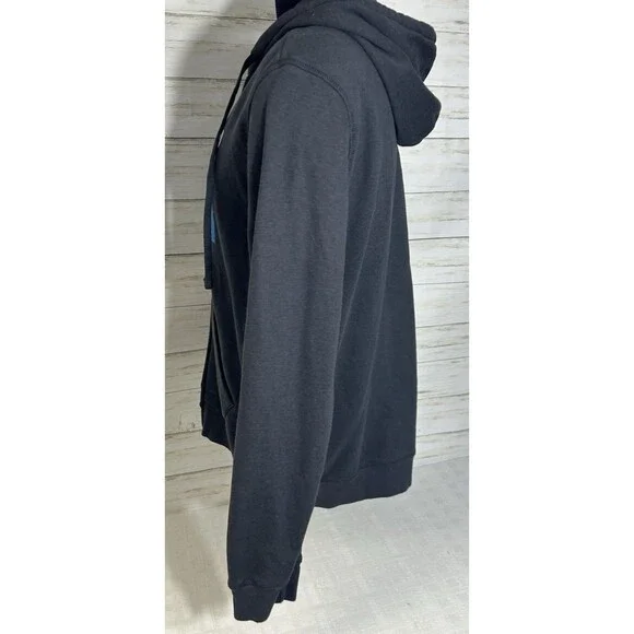 GoPro Zip Hoodie Full Zip Sweatshirt Men's Size LARGE Logo Camera Gray Jacket - Picture 4 of 14